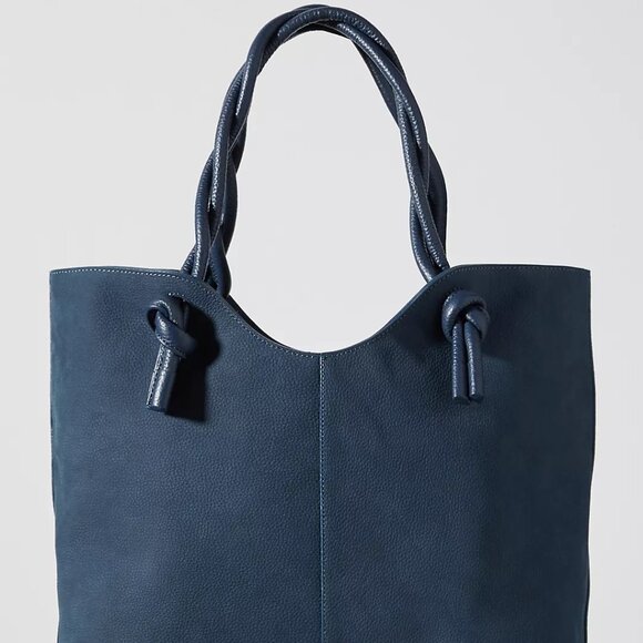 Neely & Chloe Handbags - Neely & Chloe #45 Nubuck Leather Tote Navy